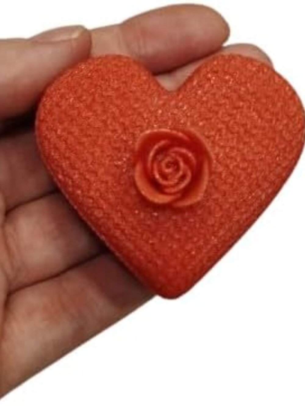 Knitted Heart Jewelry Box with Rose – Small Heart Storage Gift Box